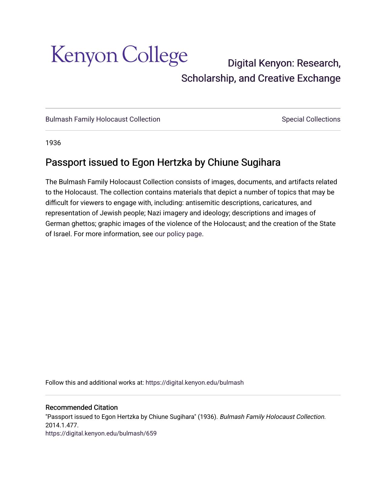 Document — Egon Hertzka