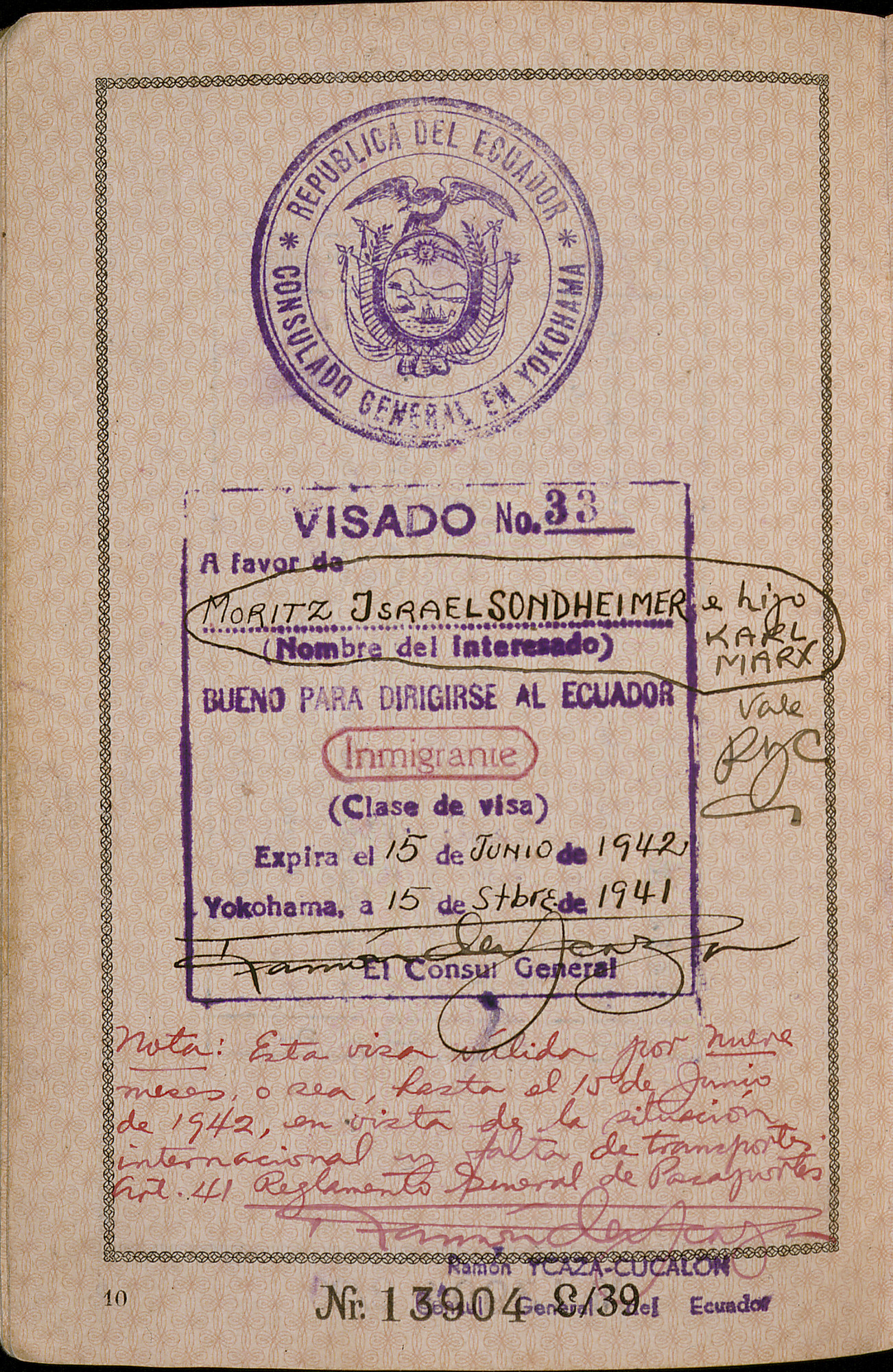 Document — Sondheimer Moritz