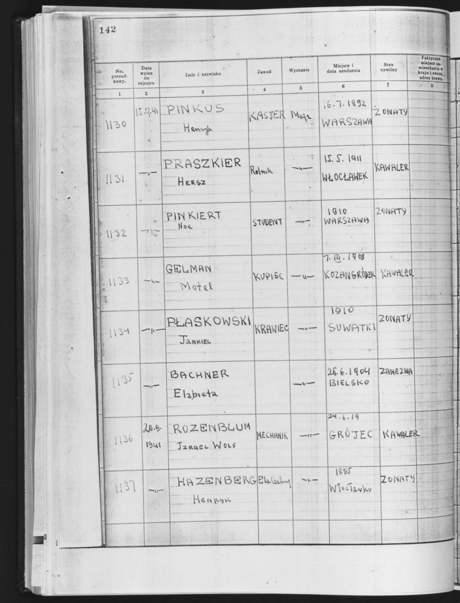 Document — Praszkier Hersz