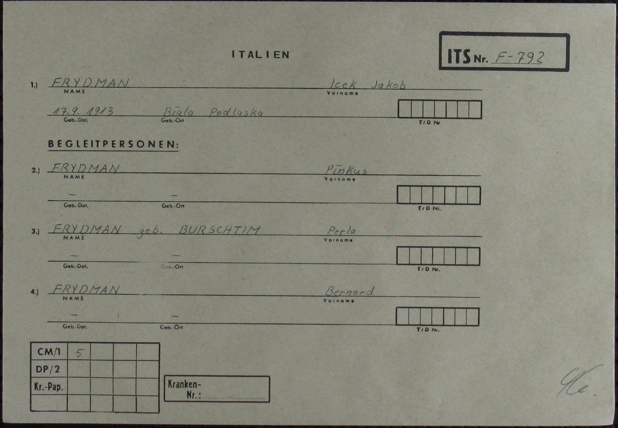 Document — Jakob Frydman
