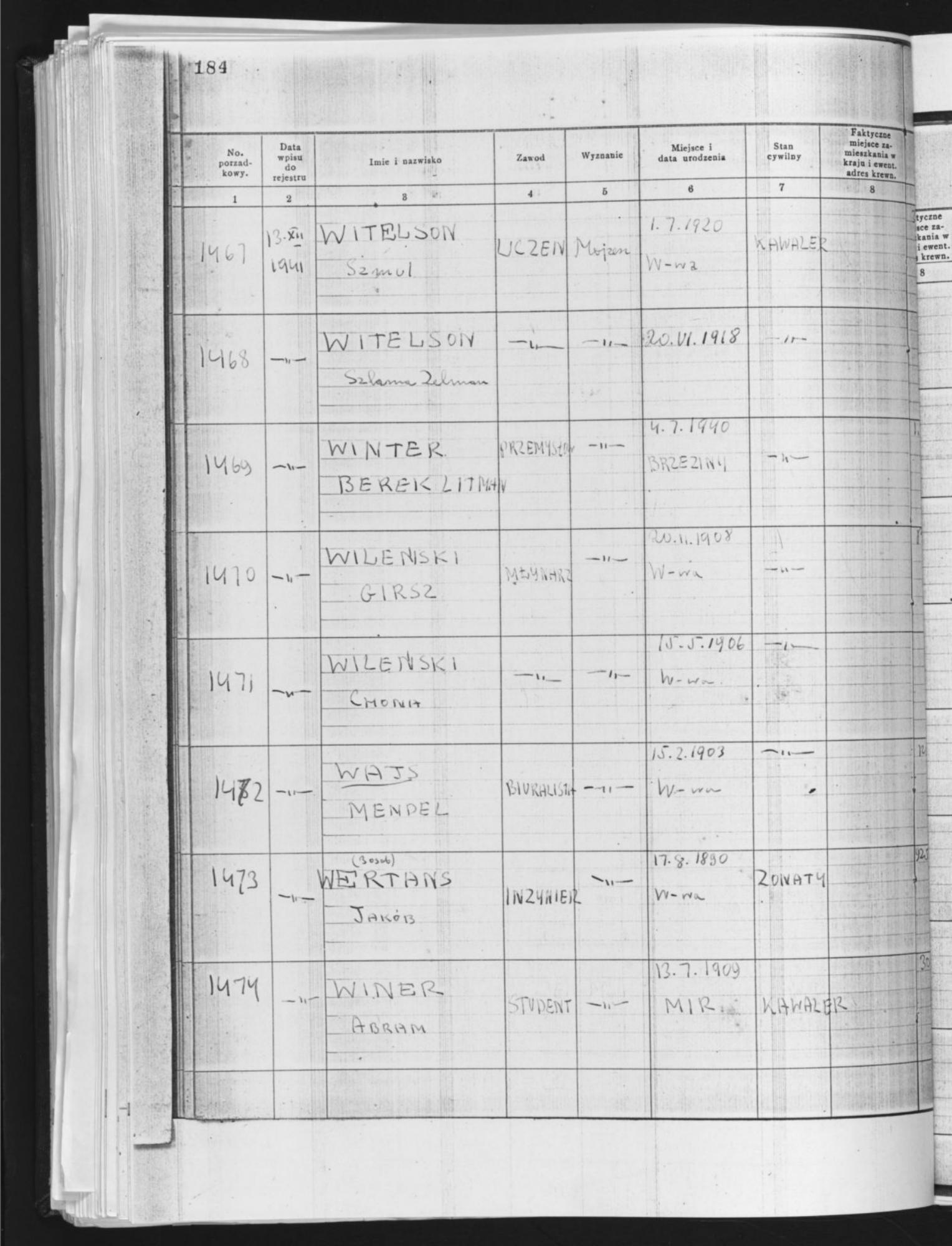 Document — Wajs Mendel