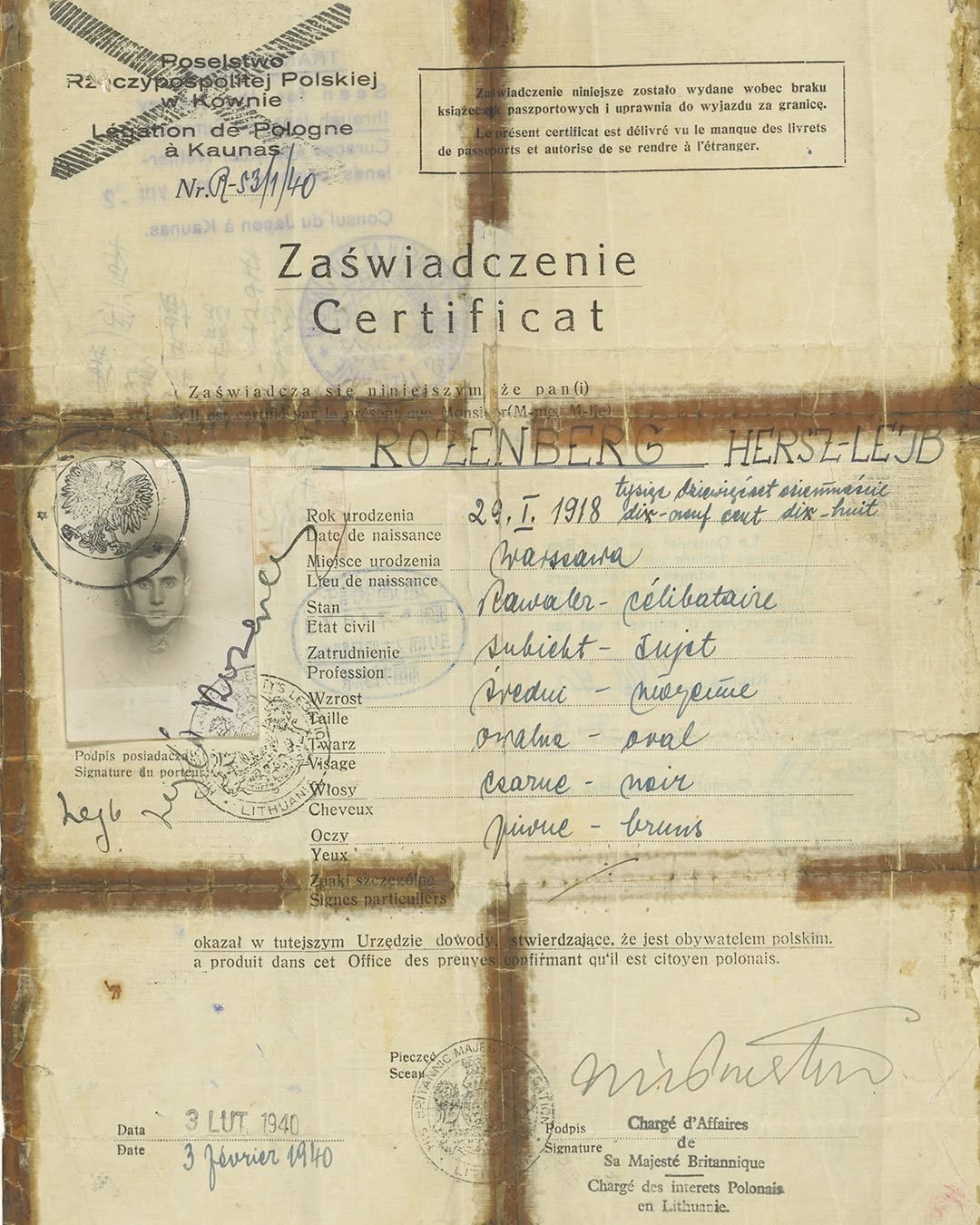 Document — Rozenberg Hersz-Lejb