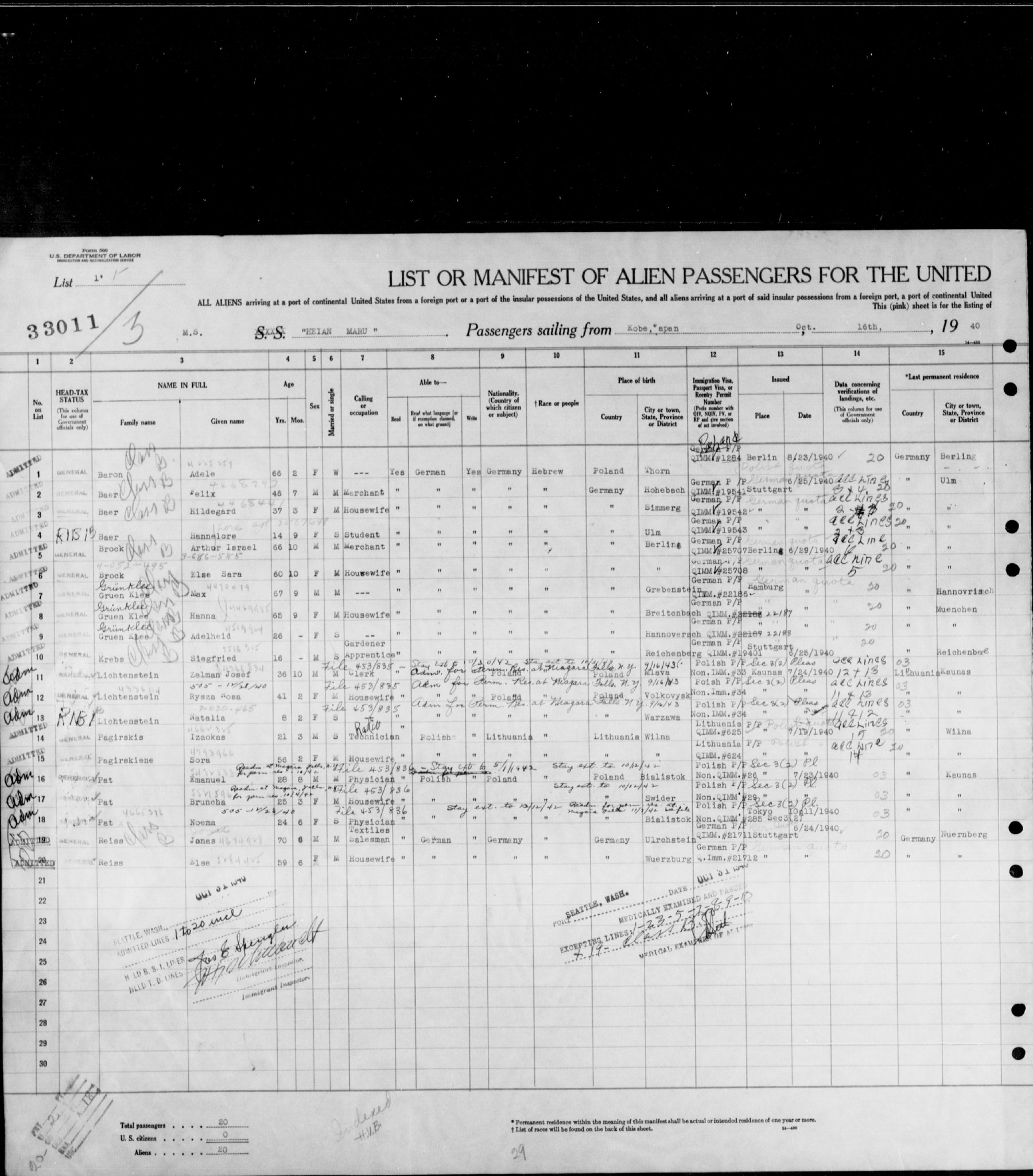 Document — Zelman Lichtenstein