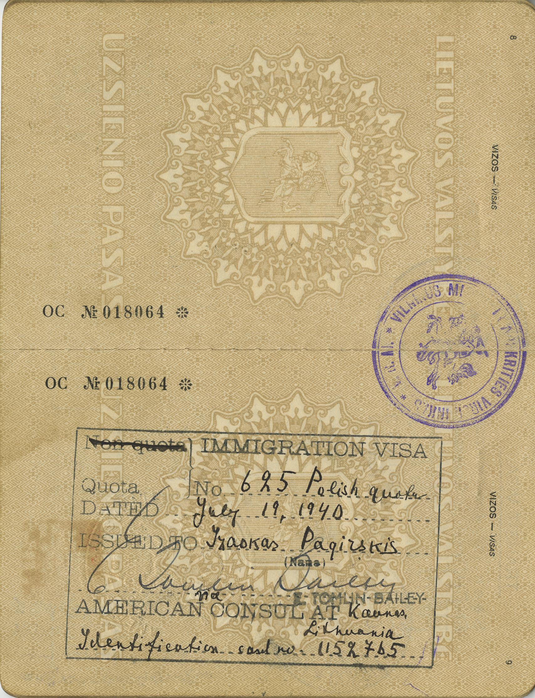 Document — Izaskas Pagirskis (Irving Pagirsky)