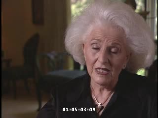 Still from the interview with Lucille Camhi
