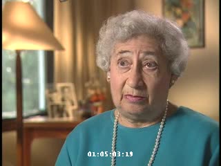 Still from the interview with Ruth Segal (née Berkowitz)