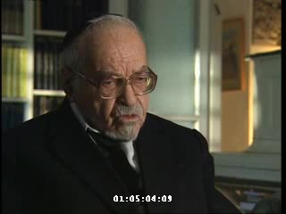 Still from the interview with Zorach Warhaftig